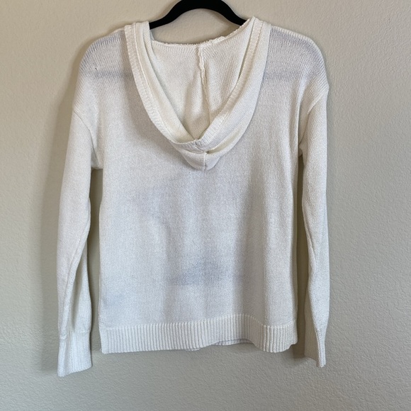 Marled hooded star sweater crocheted women’s medium EUC - Picture 5 of 5